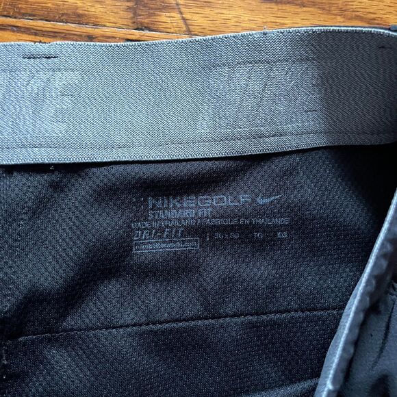 Nike Golf Performance Chinos Men's 38x30 Black Dri-FIT Flat Front Pants Slacks - Picture 2 of 11